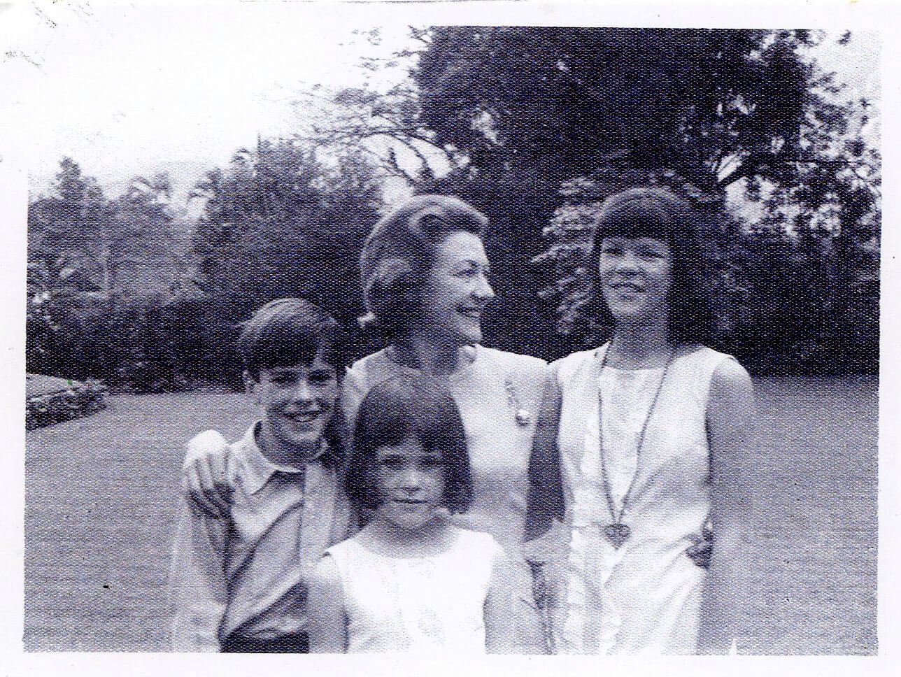 David's wife Penny with their three children