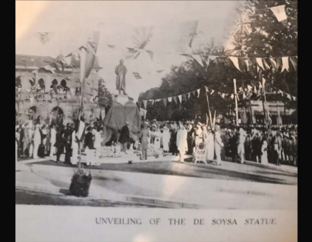 The unveiling of the de Soysa statue in Colombo 1919