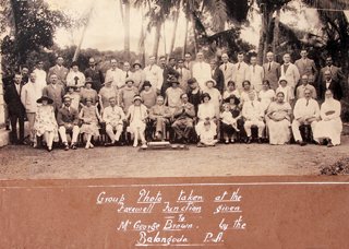 Edwin Balasooriya (seated 2nd from left) with the caption handwritten by EB