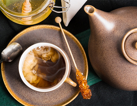 tea milk honey sugar pot