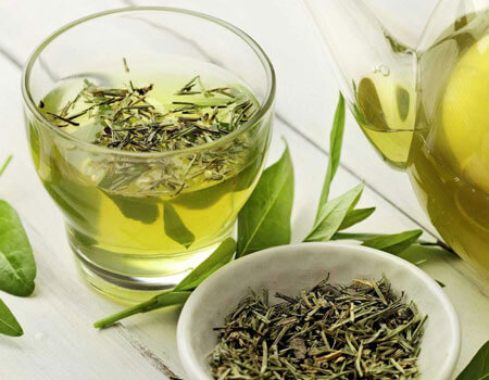 Green tea has caffeine, which can prevent drowsiness.