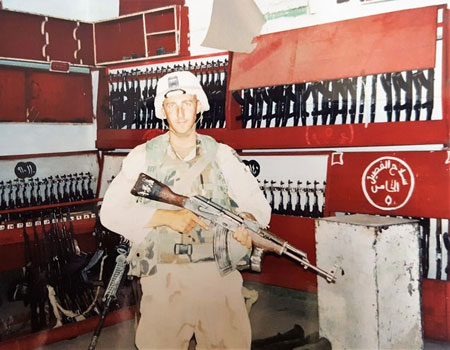   Brandon Friedman in Iraq during the war.
(Courtesy Brandon Friedman) 
