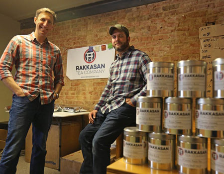 Brandon Friedman, left, and Terrence Kamauf have launched Rakkasan Tea Company in Dallas.
(Louis DeLuca/Staff Photographer) 