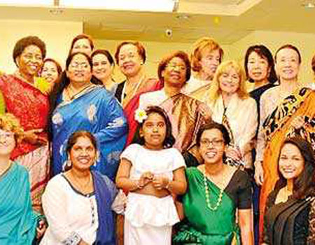 Guests, models and staff of the Permanent Mission