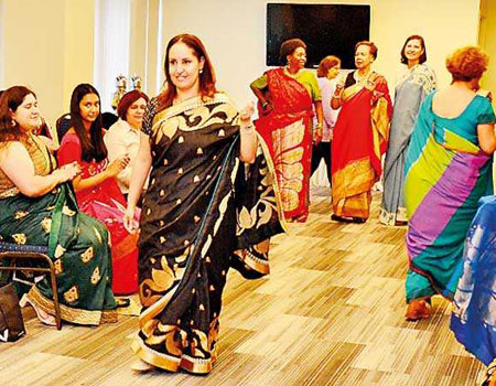 Guests modelling sarees