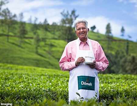  Merrill J Fernando (pictured) is known to Australians as the face of Dilmah, the tea branded he founded  in 1988 which is now a global brand
