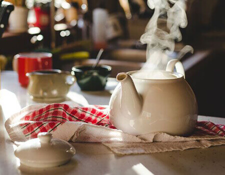 Lungs a little more sensitive than usual? Try two or three cups of tea throughout the day.
