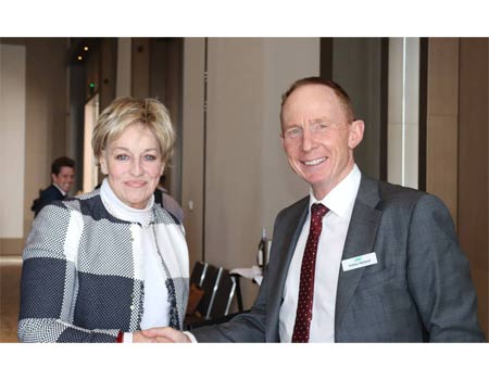  Australian Association of Agricultural Consultants president Ashley Herbert welcomes Regional Development, Agriculture and Food Minister Alannah MacTiernan to the Outlook 2019 conference.