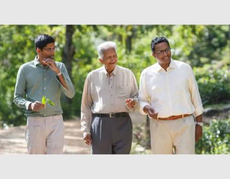 Global tea company Dilmah, founded by Merrill J Fernando (centre), is now being run by his two sons Malik J Fernando (left) and Dilhan C Fernando (right)