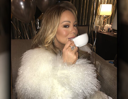 Singer Mariah Carey is also obsessed with tea. Credit: Twitter