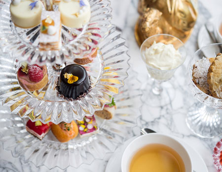 Afternoon Tea service at the Baccarat, a luxury hotel in Midtown Manhattan, New York.
Evan Sung