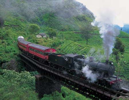 The Viceroy Special steam-powered luxury train: Sri Lanka boasts of a number of scenic journeys by rail. (Courtesy of the Sri Lanka Tourism Promotion Bureau)
