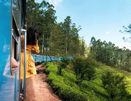 The train journey from Kandy to Ella is popular with tourists CREDIT: GETTY