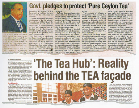 My battle with the Tea Hub cabal headlined in newsprint “an unfinished struggle”