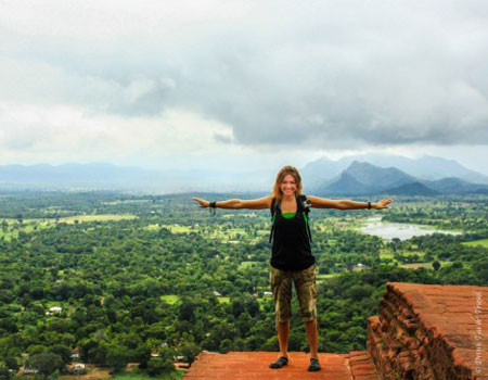 At the top of Sigiriya rock in Sri Lanka,December 2013