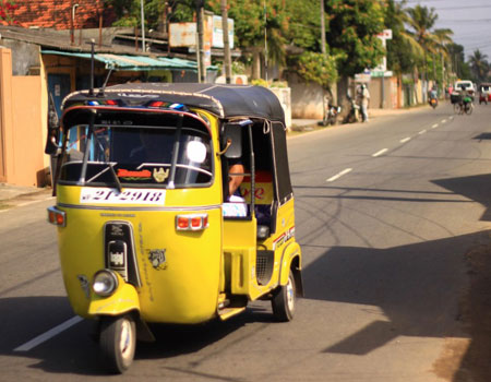 Tuk tuk’s are a common form of transportation in Sri Laka.
