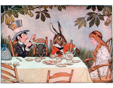 The Mad Hatter’s Tea Party, from Lewis Carroll’s Alice’s Adventures in Wonderland, Milo Winter (1916)
