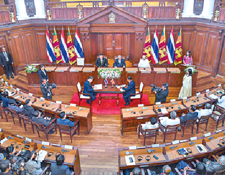 The bilateral agreements being signed at the Presidential Secretariat