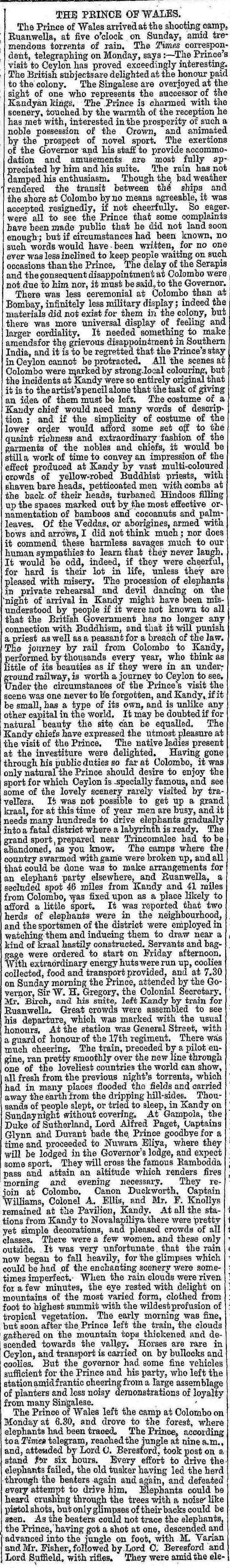 27.The Prince of Wales (Visits Ceylon) (Pt 1)