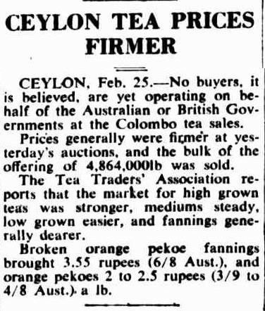 74.Ceylon Tea Prices Firmer