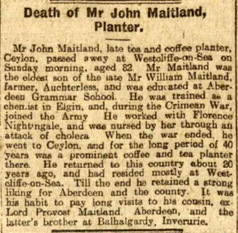 114. Death of Planter John Maitland
